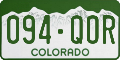 CO license plate 094QOR