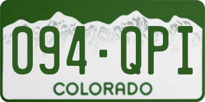 CO license plate 094QPI