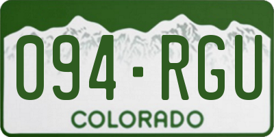 CO license plate 094RGU