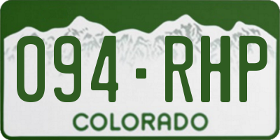 CO license plate 094RHP