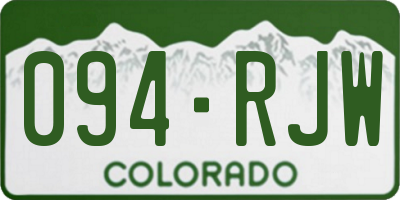 CO license plate 094RJW