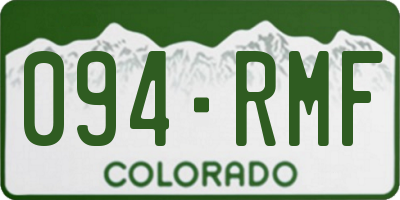 CO license plate 094RMF