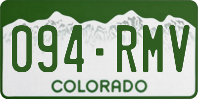 CO license plate 094RMV