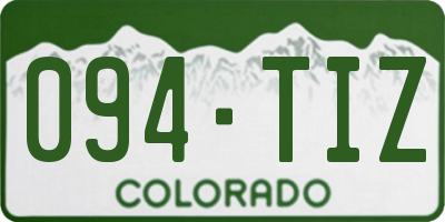 CO license plate 094TIZ