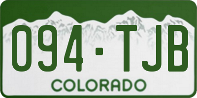 CO license plate 094TJB