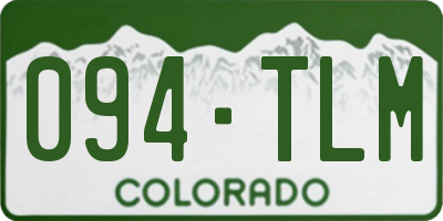 CO license plate 094TLM