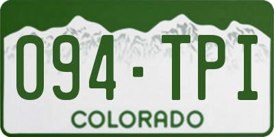 CO license plate 094TPI
