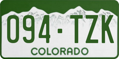 CO license plate 094TZK