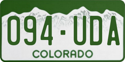 CO license plate 094UDA