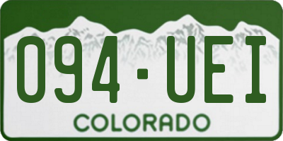 CO license plate 094UEI