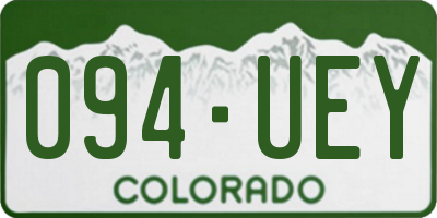 CO license plate 094UEY