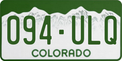 CO license plate 094ULQ