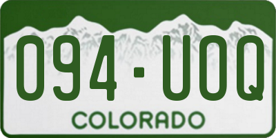 CO license plate 094UOQ