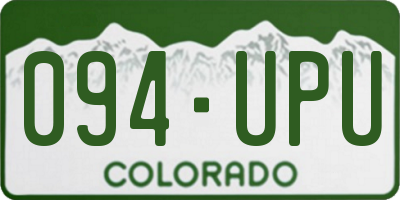 CO license plate 094UPU
