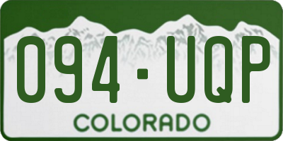 CO license plate 094UQP