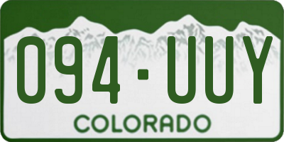 CO license plate 094UUY