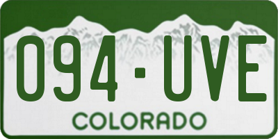 CO license plate 094UVE