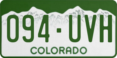 CO license plate 094UVH