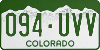 CO license plate 094UVV