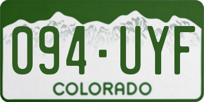 CO license plate 094UYF
