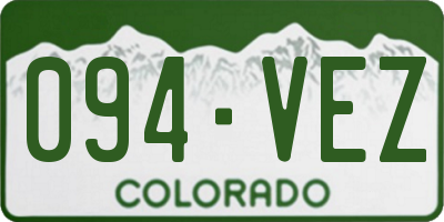 CO license plate 094VEZ