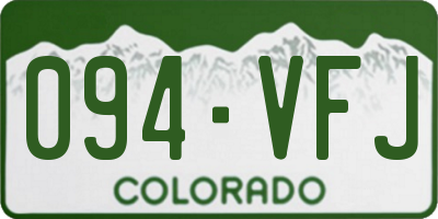 CO license plate 094VFJ
