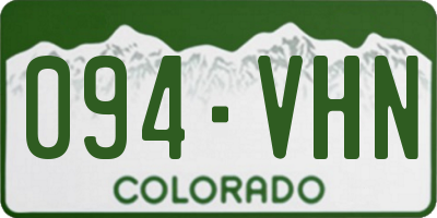 CO license plate 094VHN