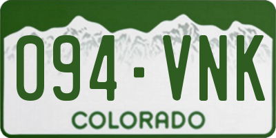 CO license plate 094VNK