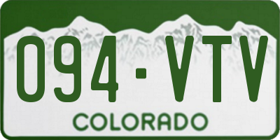 CO license plate 094VTV