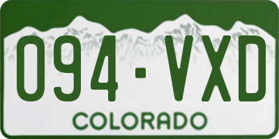 CO license plate 094VXD