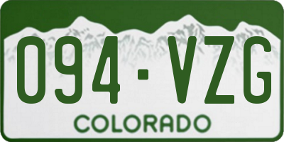 CO license plate 094VZG