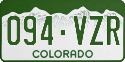 CO license plate 094VZR