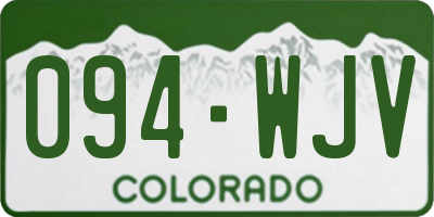CO license plate 094WJV