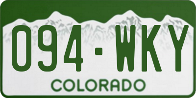 CO license plate 094WKY