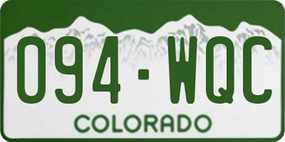 CO license plate 094WQC