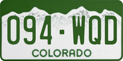 CO license plate 094WQD
