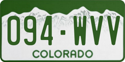 CO license plate 094WVV