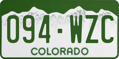 CO license plate 094WZC