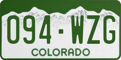 CO license plate 094WZG