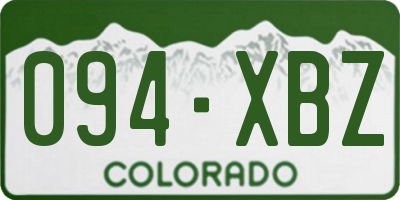 CO license plate 094XBZ