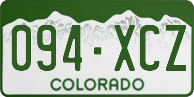 CO license plate 094XCZ
