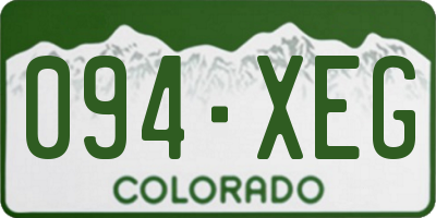 CO license plate 094XEG