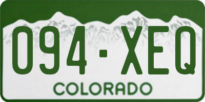 CO license plate 094XEQ