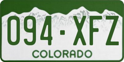 CO license plate 094XFZ