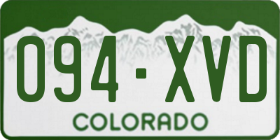 CO license plate 094XVD