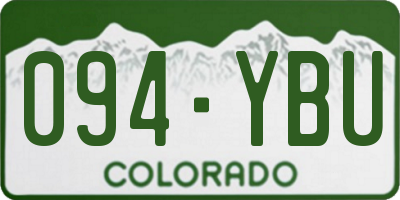 CO license plate 094YBU