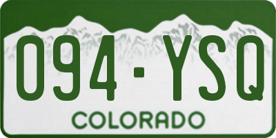 CO license plate 094YSQ