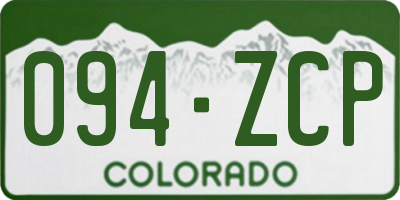 CO license plate 094ZCP
