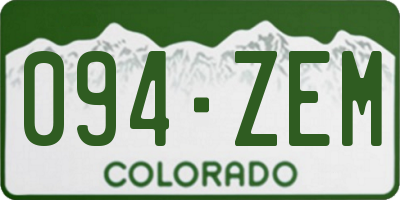 CO license plate 094ZEM