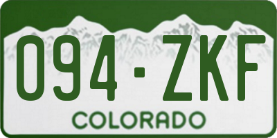 CO license plate 094ZKF